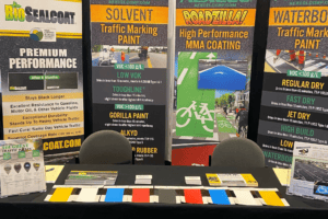 Our Sustainable Sealer, Acetone Acrylic, And Waterborne Paint At National Pavement Expo 2022